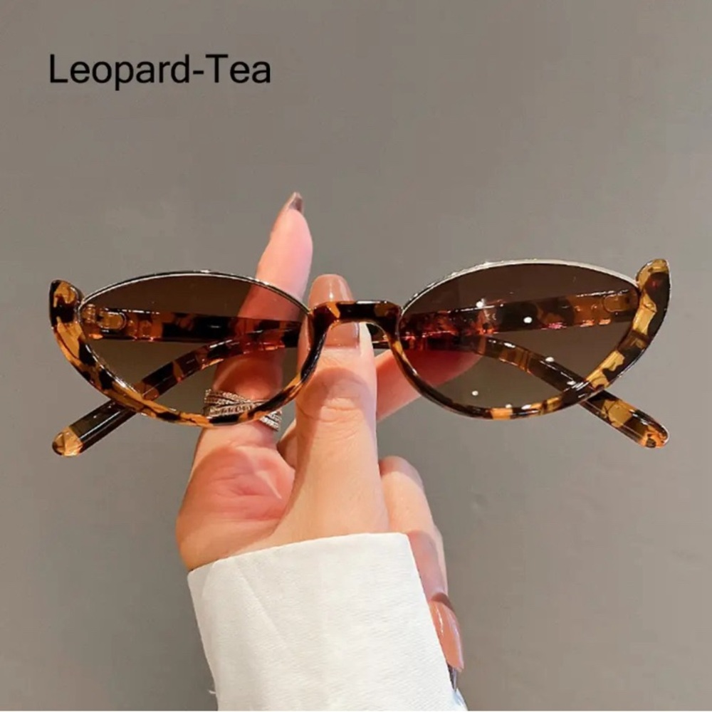 Round Leopard Cat Eye Oversized | Vintage Thick Frame Fashion | Trendy Shades